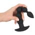 Black Velvet - 5 perlers analt vibrator (svart)