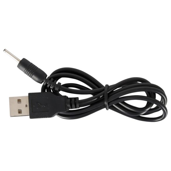 Black Velvet - 5 perlers analt vibrator (svart)