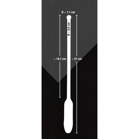 You2Toys DILATOR - silikon, vibrerende dilator - svart (8-11mm)