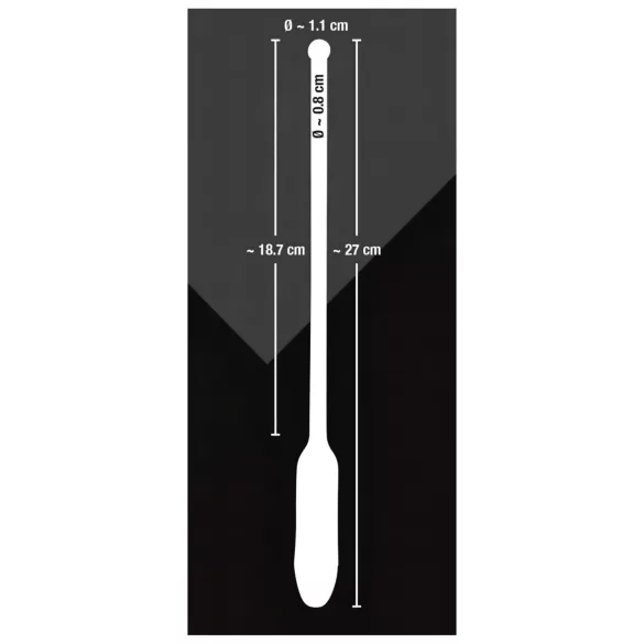 You2Toys DILATOR - silikon, vibrerende dilator - svart (8-11mm)