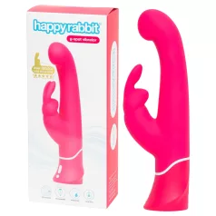   Happyrabbit G-punktvibrator – vanntett, med klitorisbue (rosa)