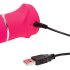 Happyrabbit Thruster - oppladbar, rosa vibrator med klitorisarm
