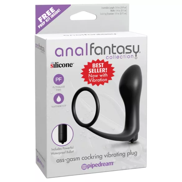 Pipedream - Anal Fantasy - fingeranalvibrator med penisering (svart)