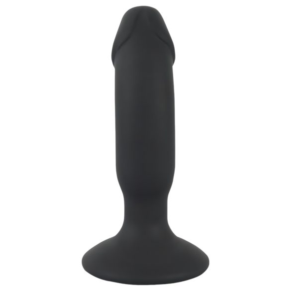 Black Velvet - oppladbar analvibrator med penis (svart)