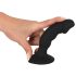 Black Velvet - oppladbar analvibrator med penis (svart)