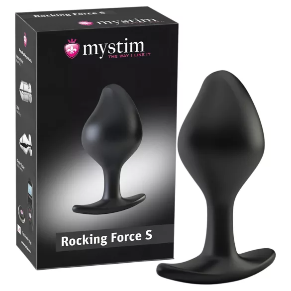 mystim Rocking Force S - elektro analt plugg - liten (svart)