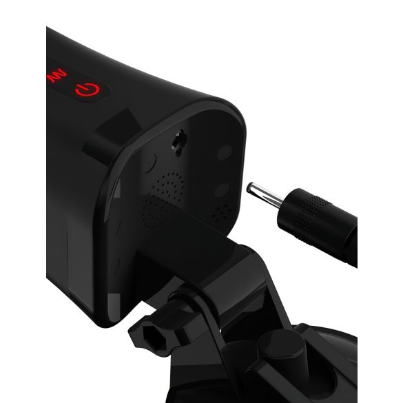 PDX Super Stroker - vibrerende, lydfremkallende kunstig vagina (naturlig-svart)