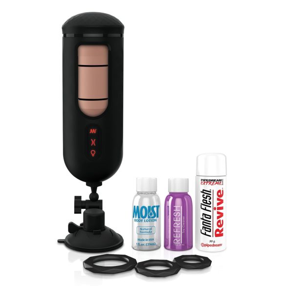 PDX Elite Mega Milker - Varmende, vibrerende masturbator (svart)