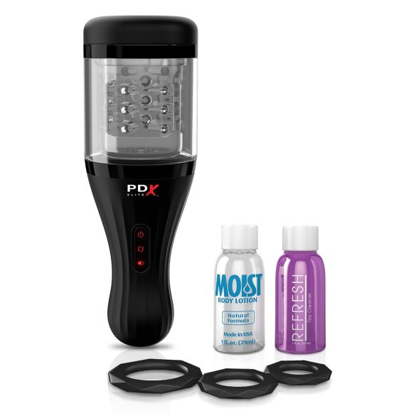 PDX Elite Rotobator - kunstig vagina (gjennomsiktig-svart)