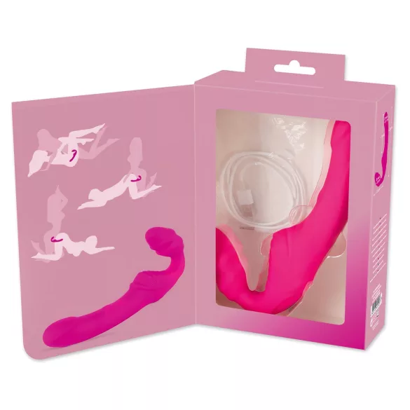 You2Toys - Double2Teaser - påsettbar vibrator uten feste/rem (rosa)