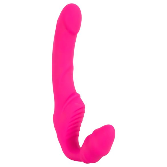 Double2Teaser - festbar stroppeløs vibrator (rosa)