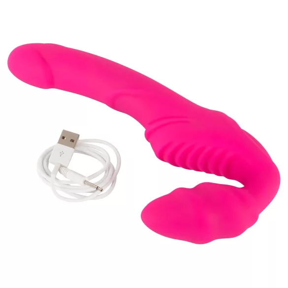 You2Toys - Double2Teaser - påsettbar vibrator uten feste/rem (rosa)