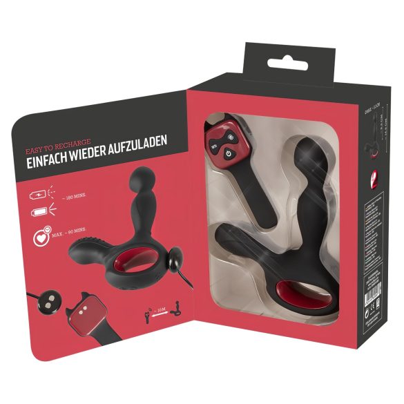 You2Toys Massasjestav - roterende og oppvarmende prostata vibrator (svart)