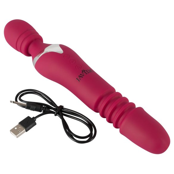 Javida Thrusting - 3-i-1 massasjevibrator (rød)