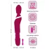 Javida Thrusting - 3-i-1 massasjevibrator (rød)