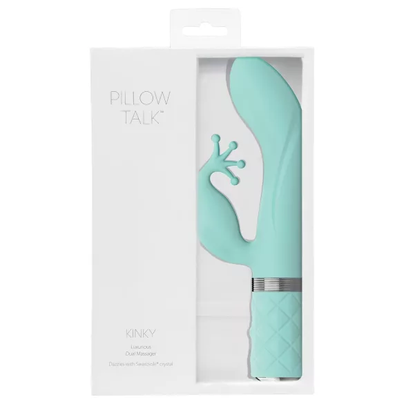 Pillow Talk Kinky - oppladbar G-punkt-vibrator med 2 motorer (turkis)