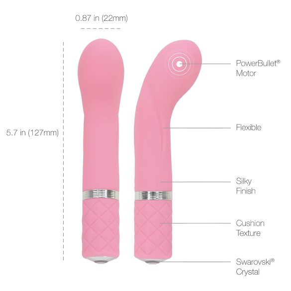 Pillow Talk Racy - oppladbar, slank G-punkt vibrator (rosa)
