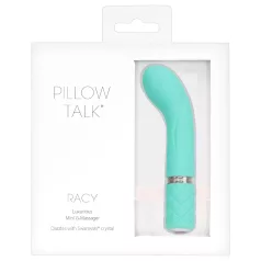   Pillow Talk Racy - oppladbar, slank G-punkt-vibrator (turkis)