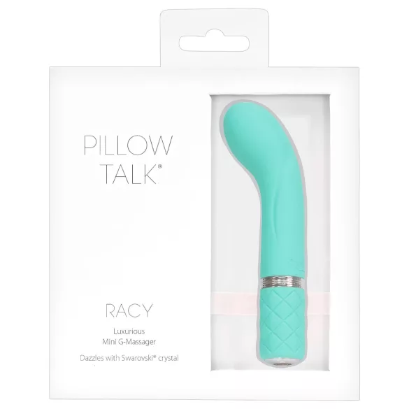 Pillow Talk Racy - oppladbar, slank G-punkt-vibrator (turkis)
