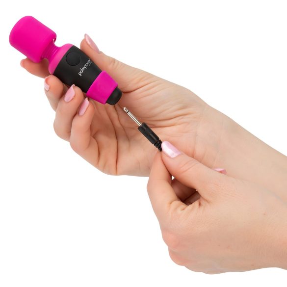 PalmPower Pocket Wand - mini massasjevibrator (rosa-svart)