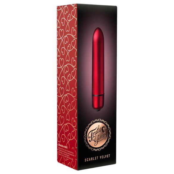 Scarlet Velvet - mini leppestift-vibrator (10 rytmer) - rød