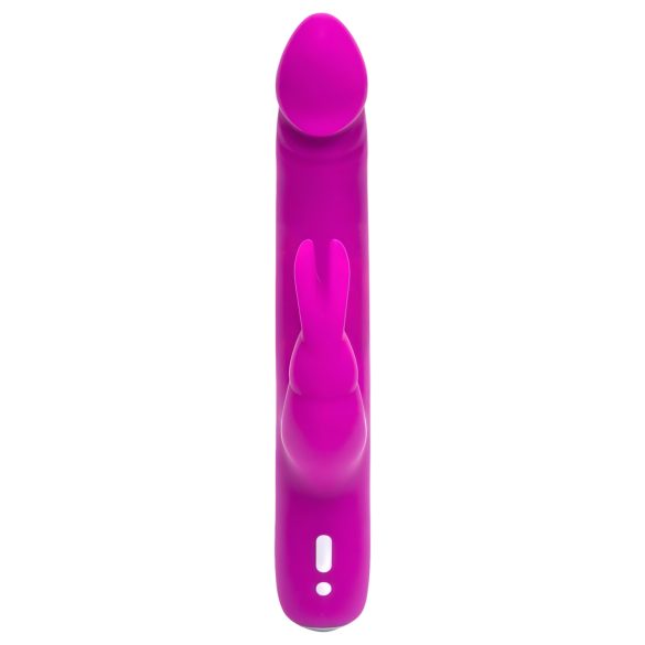 Happyrabbit Realistic Slim - oppladbar vibrator med klitorisarm (lilla)