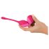 SMILE Love Balls - vibrerende egg med fjernkontroll 82g (rosa)