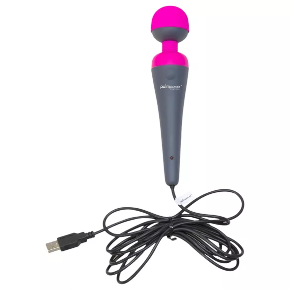 PalmPower Wand - rosa/grå massasjestav med powerbank