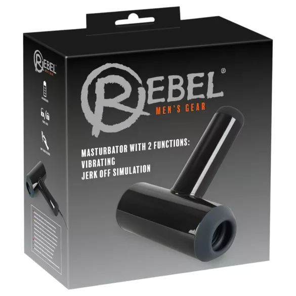 Rebel - Oppladbar, vibrerende masturbator i svart