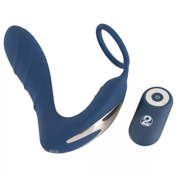 You2Toys Prostata Plugg - anal vibrator med penisring (blå)