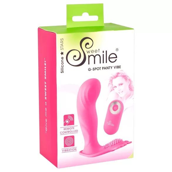 SMILE G-Spot Panty - bærbar oppladbar, trådløs vibrator (rosa)