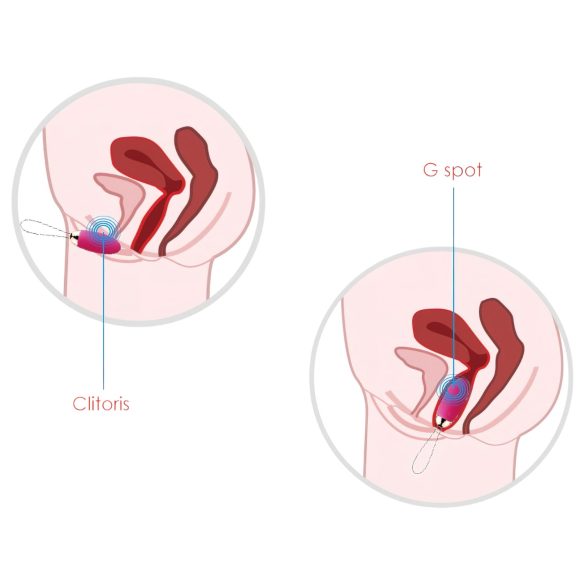 Svakom Elva - oppladbart vibrasjons-egg med fjernkontroll (rød)