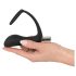 Black Velvet - anal vibrator med penisring (svart)