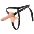 You2Toys - Strap-On - dobbel dildo med vibrasjoner (naturlig)