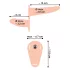 You2Toys - Strap-On - dobbel dildo med vibrasjoner (naturlig)
