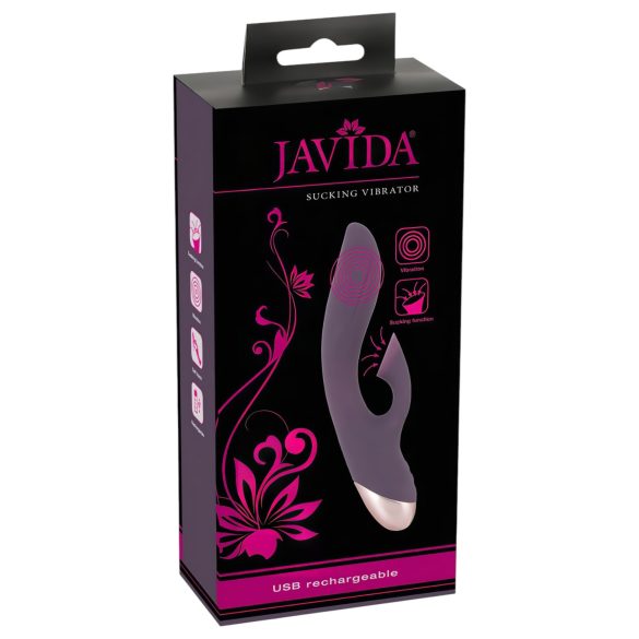 Javida - vanntett vibrator med klitorsuger (lilla)