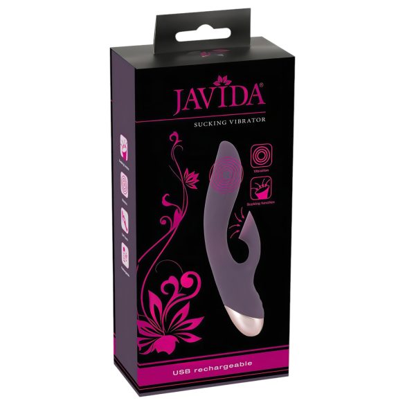 Javida - vanntett vibrator med klitorsuger (lilla)