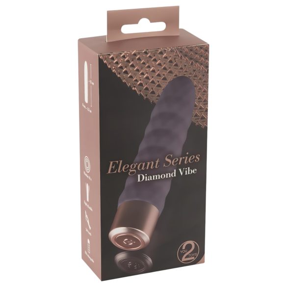 You2Toys Elegant Diamond - Oppladbar stangvibrator (lilla)
