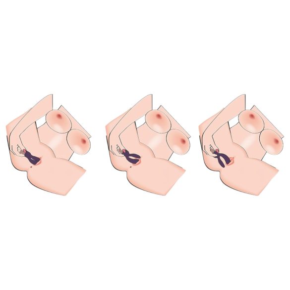 You2Toys Elegant Double - oppladbar vibrator med klitorisstimulator (lilla)