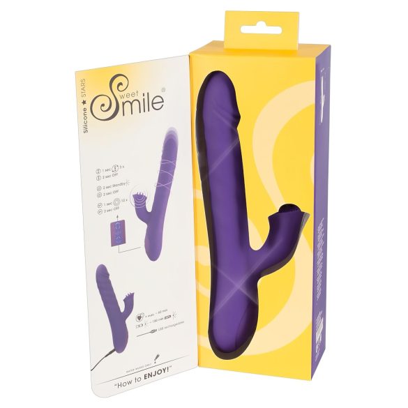 Smile Pearl - perlevibrator med skyvefunksjon (lilla)