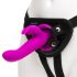 Happyrabbit Strap-On - kanin festestroppvibrator (lilla)