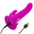Happyrabbit Strap-On - kanin festestroppvibrator (lilla)