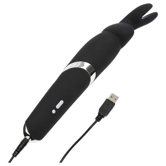 Happyrabbit Wand - oppladbar massasjevibrator (svart)