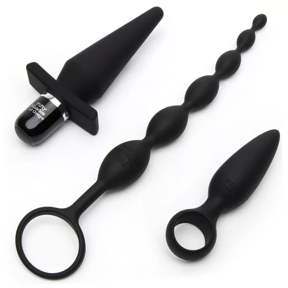 Fifty Shades of Grey Ta det rolig - 4i1 analsett (svart)