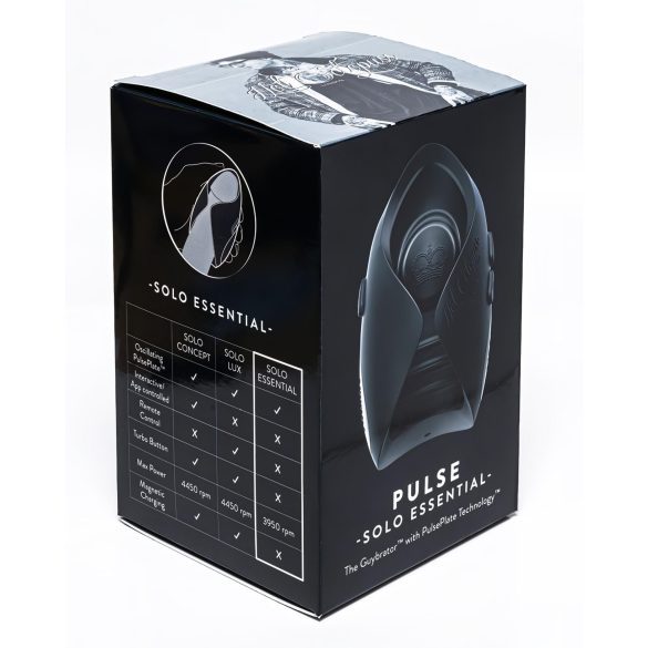 Hot Octopuss Pulse Solo Essential - oppladbar masturbator (svart)
