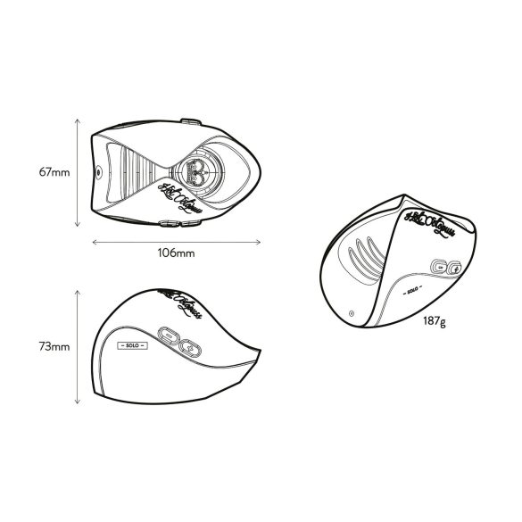 Hot Octopuss Pulse Solo Essential - oppladbar masturbator (svart)