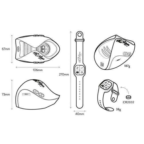Hot Octopuss Pulse Solo Lux - trådløs masturbator (svart)