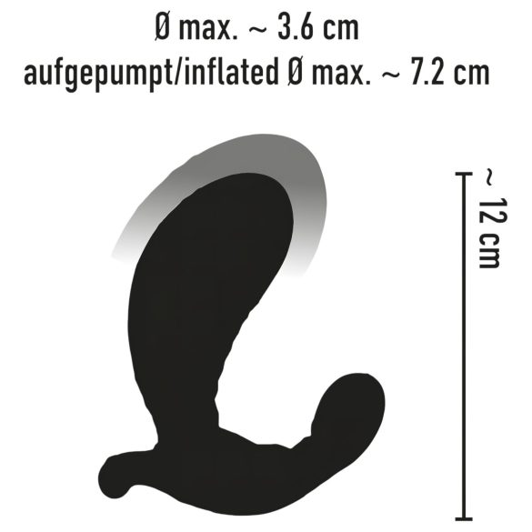 You2Toys - Radiostyrt oppblåsbar vibrator (svart)