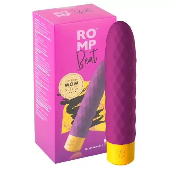 ROMP Beat - oppladbar, vanntett stavvibrator (lilla)