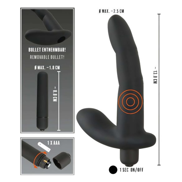 Rebel Naughty Finger - prostata-vibrator (svart)